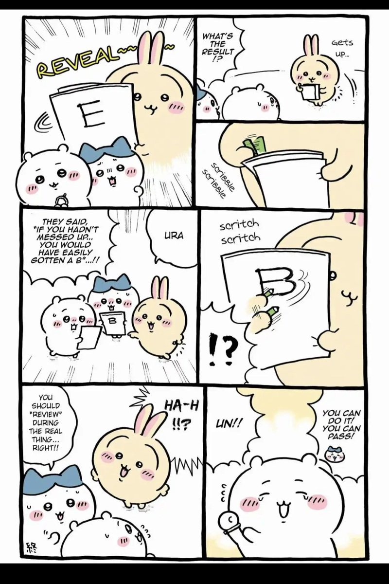 mooncherine's tweet photo. Usagi pintar tp ga pelit ilmu. Ketika chiikawa nulis jawaban dibox yg salah dia yg pertama kali notis, terus bantu koreksi jawaban chiikawa dan kasih reminder buat chiikawa untuk teliti. Bahkan belajar bareng buat bantu chiikawa lulus tes weeding license https://t.co/9PTqX9zs0R