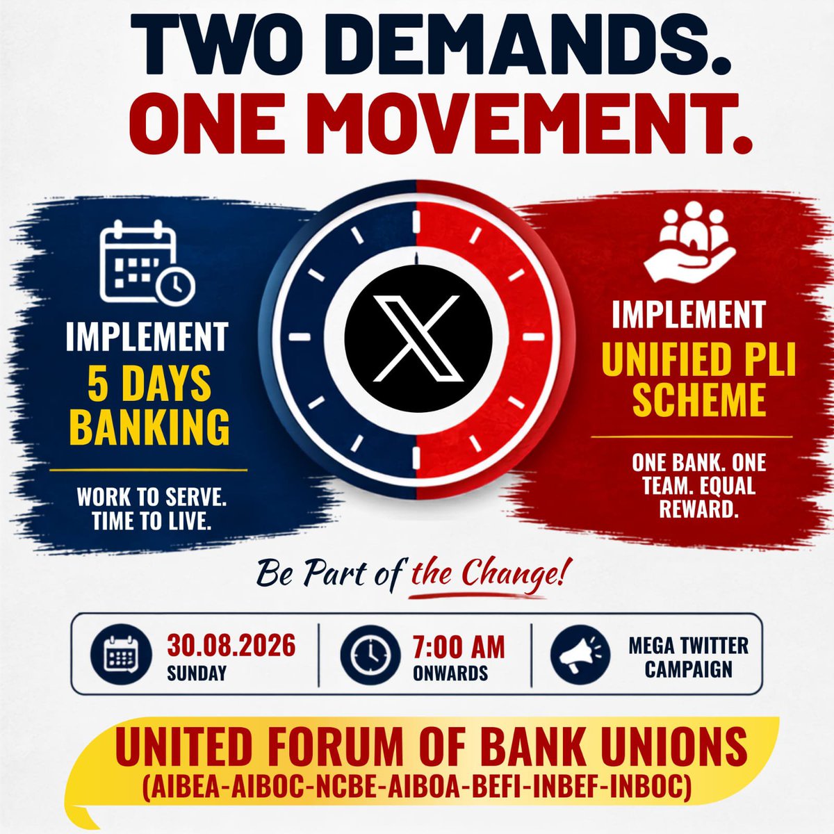 chandrae25302's tweet photo. *Our strength is our unity—let’s make our voice impossible to ignore!*

Twitter/X Campaign on 30th August, 7 AM onwards! 

#UFBU https://t.co/TG4ZC7JaBc
