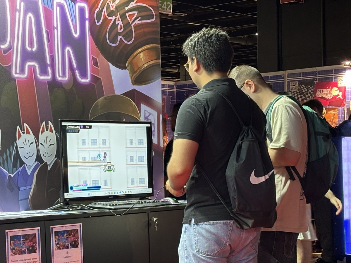 INSIDE_SYSTEM's tweet photo. ドイツ・ケルンで開催中の「gamescom」にて、JETROブースで『魔神少女』シリーズが展示されています!🎮✨
世界中の皆さんに作品を知っていただける、とても貴重な機会です!
そして来週は「PAX」にも出展予定!
魔神少女シリーズ、世界に向けてまだまだ広がっていきます!
#gamescom #PAX #魔神少女