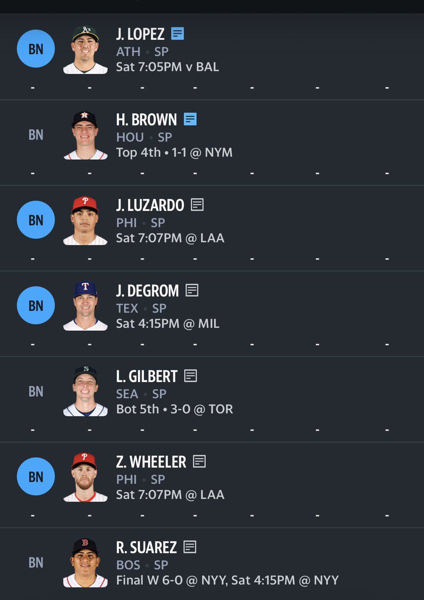 fuckedjumper's tweet photo. @Andrew_FBB What about pitching? Anybody ud drop for less rostered players? Also I have an IL spot if u have any stash reccomendations https://t.co/wtCsvOvGew