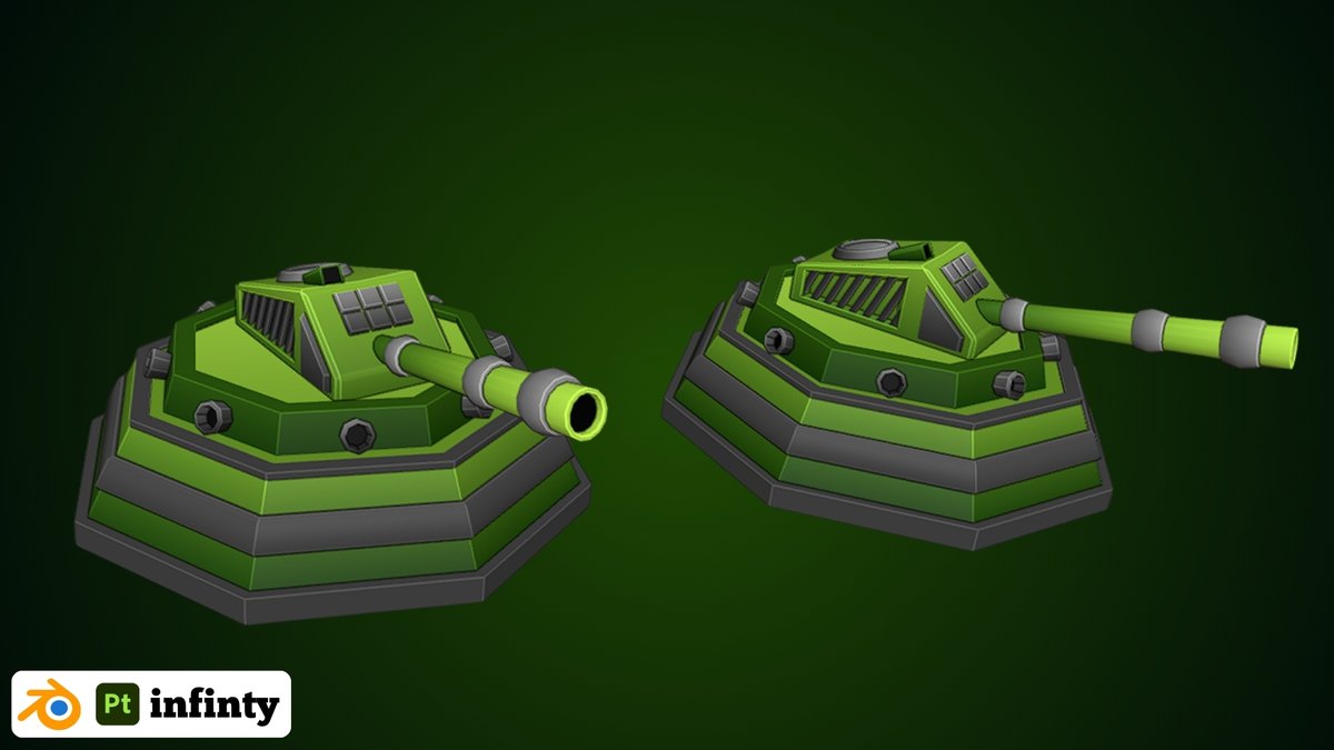 Infinitymo2000's tweet photo. Cooked up some new turrets for a game✅

what do you guys think?👀

Want your own creats or assets? dm me on my Discord and place your order:

👉infinity02192   (thats my discord user)

❤️ &amp; 📷 are always greatly appreciated!!

#RobloxDev #RobloxStudio #3DArt #Blender3D https://t.co/1Q4WwTcFQ2