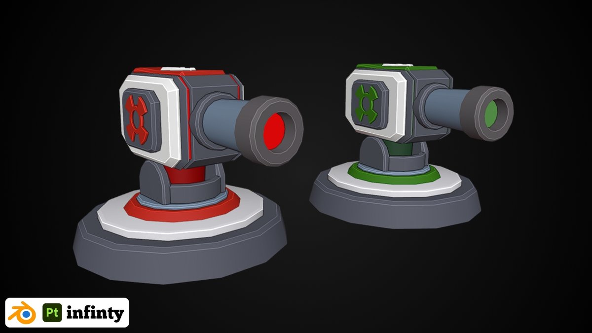 Infinitymo2000's tweet photo. Cooked up some new turrets for a game✅

what do you guys think?👀

Want your own creats or assets? dm me on my Discord and place your order:

👉infinity02192   (thats my discord user)

❤️ &amp; 📷 are always greatly appreciated!!

#RobloxDev #RobloxStudio #3DArt #Blender3D https://t.co/1Q4WwTcFQ2