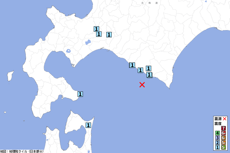 p2pquake's tweet photo. 【地震情報】08/30 09:14頃 震度1 浦河沖(深さ約60km、M4.0) 津波の心配なし [震度1]北海道恵庭市、北広島市、函館市、安平町、新ひだか町、浦河町、青森県東通村  https://t.co/qxeK9T5TyQ https://t.co/iCra9rsfEN