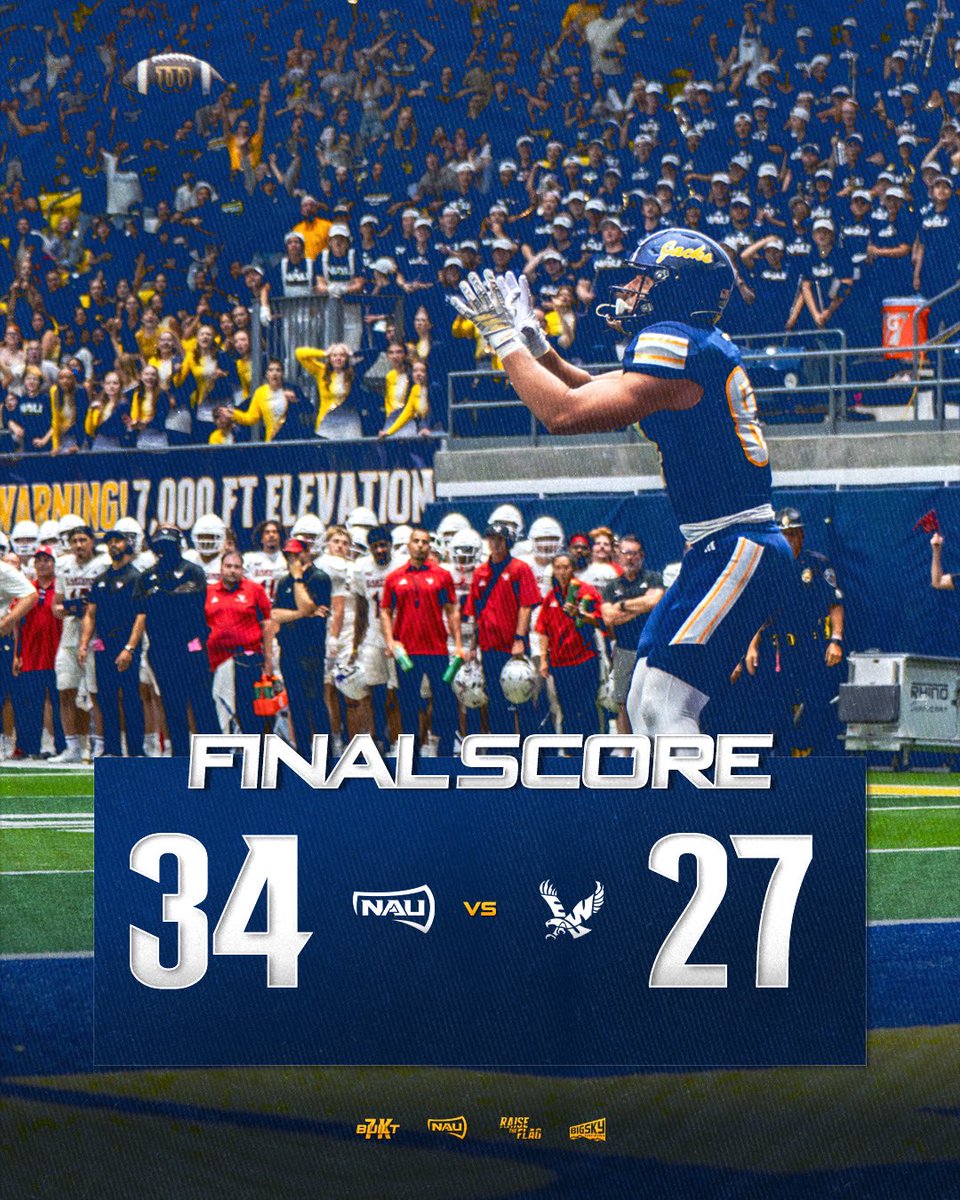 NAU_Football's tweet photo. Won and 0.

#RaiseTheFlag | #BigSkyFB https://t.co/aQjKmxT2v1