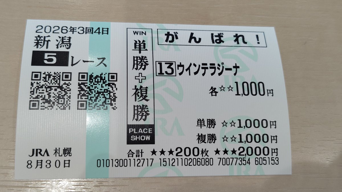 hide_7410's tweet photo. 今日出資馬ウインテラジーナ出走♪
ラストチャンス勝って欲しい･･･ https://t.co/CSPS7jrM2U
