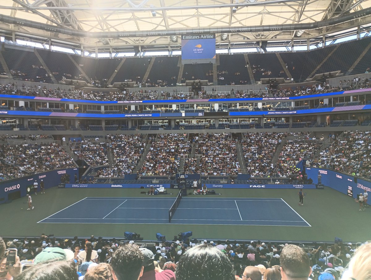 gauravsabnis's tweet photo. Happening Saturday! First joined the protests against the RSS concert at MSG. Then Flushing Meadows to watch tennis players practice before the US Open. And then Astros at Mets. https://t.co/Jg46cHwdqp