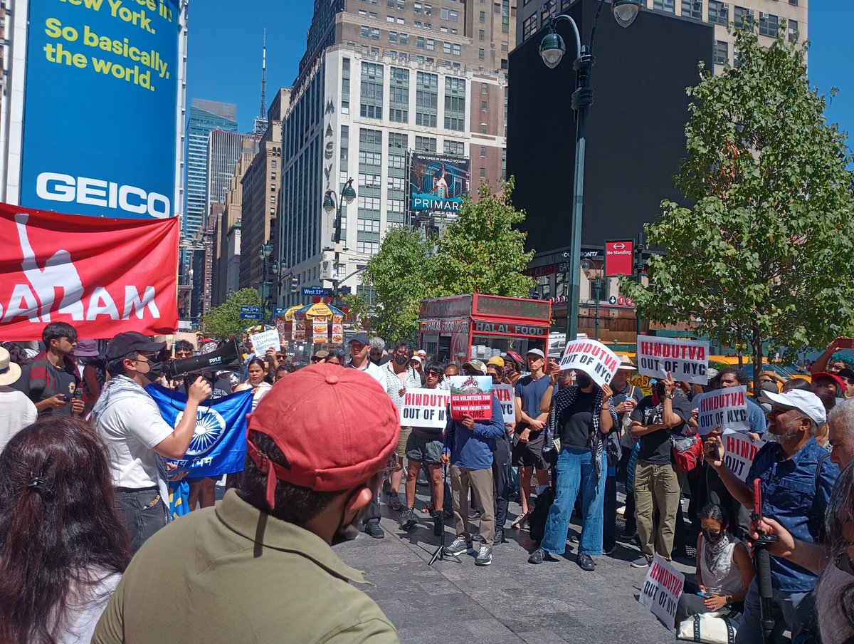 gauravsabnis's tweet photo. Happening Saturday! First joined the protests against the RSS concert at MSG. Then Flushing Meadows to watch tennis players practice before the US Open. And then Astros at Mets. https://t.co/Jg46cHwdqp