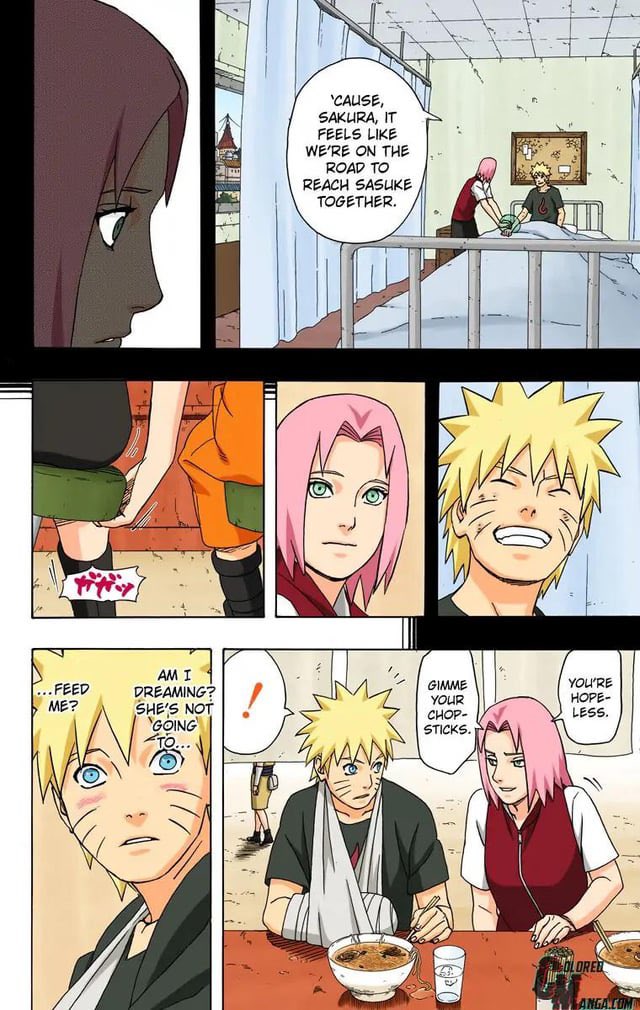 2zvd2tsv5d's tweet photo. Naruto has that exact same longing look for Sakura in the manga, so what the hell are you talking about? And yes, I’m a Sakura fan and I ship her with Naruto. I don’t need filler to prove that—this look is literally in the manga. https://t.co/sMyEKjZIBt