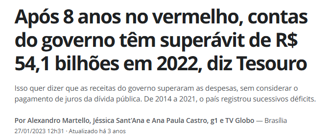 4zzurr0's tweet photo. @brasil247 Fake news brava.

Bolsonaro entregou o país com superavit. Luladrão está deixando com o maior rombo q já se viu. https://t.co/sQtwfkgVpB