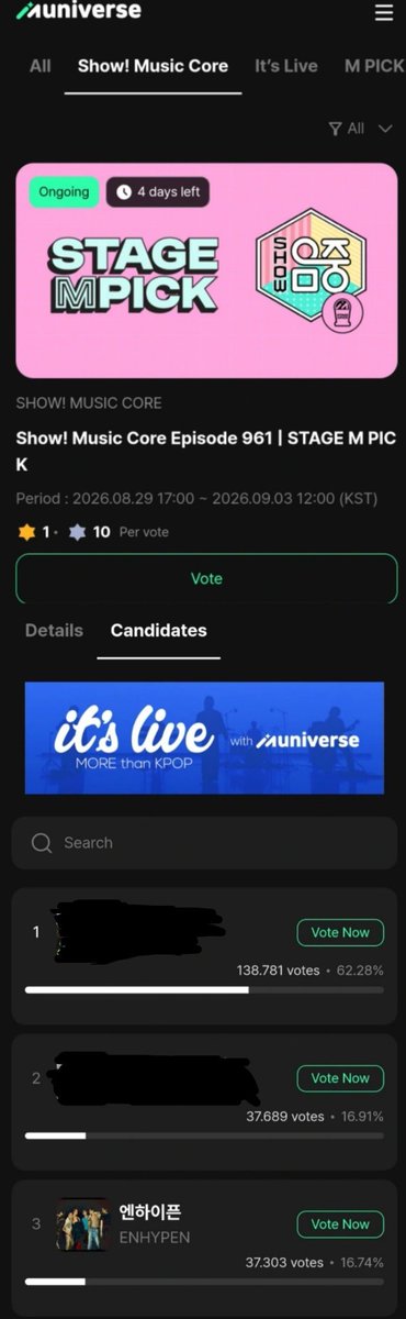 cuncunkim's tweet photo. Vote #ENHYPEN yg lagi berjalan ‼️

inkigayo hari ini. 13.20 WIB
•higher live votes simpan 250 rubies-> maks 5 suara per akun,1 vote 50 rubies
•Mnet Weekly MCD Pick Stage End 31.08.26, 21:59 WIB &amp; Pre-vote MCountdown End 01.09.26 , 21:59 WIB
•Munivers Stage My pick end 03.09.26 https://t.co/0uRl9Blzwk
