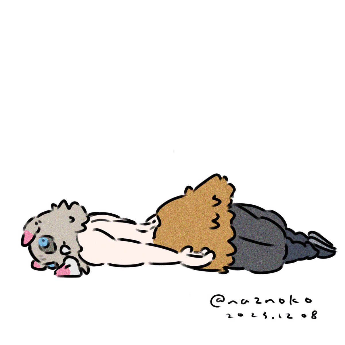 na2noko's tweet photo. 落ち込みのすけと、回収するごと〜さん(再) https://t.co/XemCKSr8tu