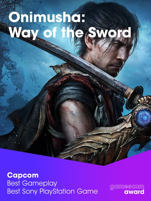 Genki_JPN's tweet photo. Onimusha Way of the Sword won 2 awards at Gamescom Award 2026!

🏆 Best Gameplay
🏆 Best Sony PlayStation Game https://t.co/MPCoCPdFmM