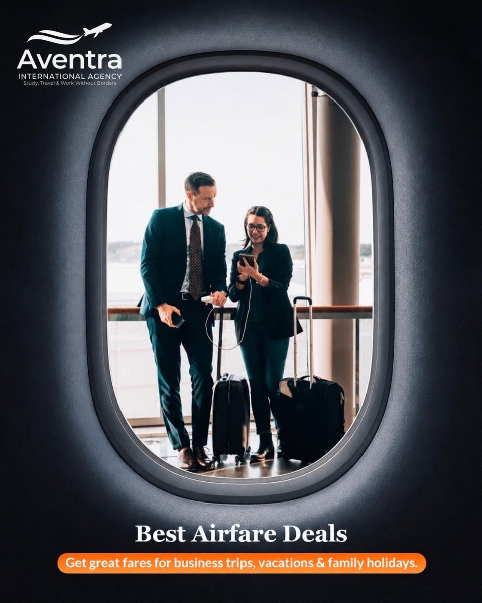 aventra_intl_ug's tweet photo. โ๏ธ Fly World Your Way!
Aventra International Agency = Best Airfare Deals | Domestic & Intl Flights | Fast Booking
๐Ntinda, Kampala
๐ +256 786 306 670
#TravelUG #FlightsUG #cheapairtickets #flywithAventra https://t.co/pZivGfdT3e