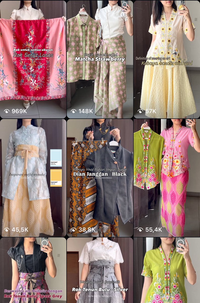 sha_neeena's tweet photo. konten reels-nya seringgg bgttt lewat di explore-ku dan selalu bikin berhenti scroll karena model, motif, warnanya CAKEPPPPP SEMUAAA 😭😭😭😭 bener2 sesuai selera Gen Z 

simpel dan ga bikin keliatan tua🫰🏻bisa dipake buat wisuda, kondangan, atau daily 

🔗 https://t.co/JBE5C4PO0H https://t.co/31smjVygeh