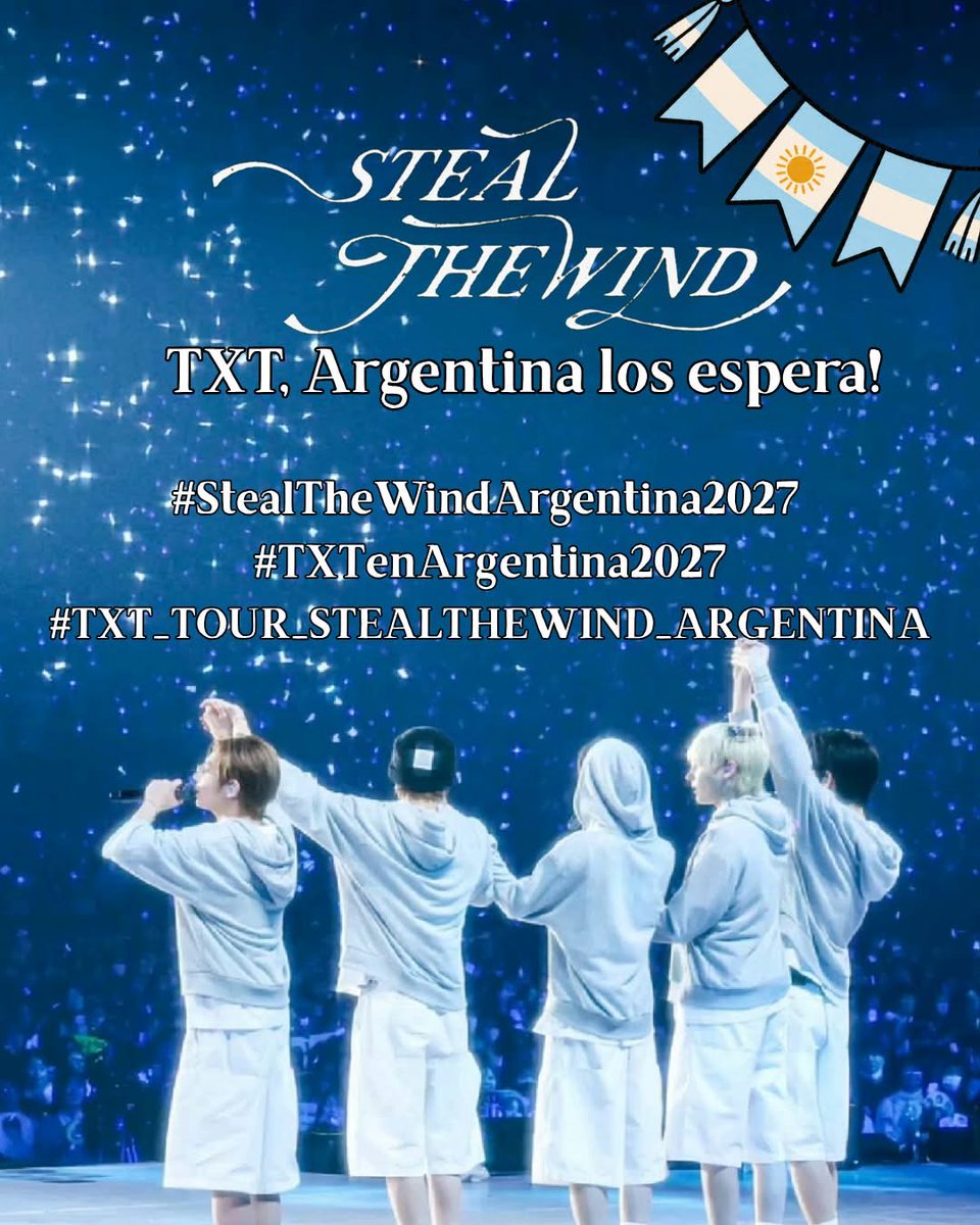 myfive_arg's tweet photo. MOA!

No olviden participar en esta masiva para pedir a TXT en Argentina 🇦🇷! Cuantas más MOA participemos, más fuerte se hará nuestro pedido 🥹🩵

#StealTheWindArgentina2027
#TXTenArgentina2027
#TXT_TOUR_STEALTHEWIND_ARGENTINA

@TXT_bighit @HYBEOFFICIALtwt https://t.co/ttovHoGzLO