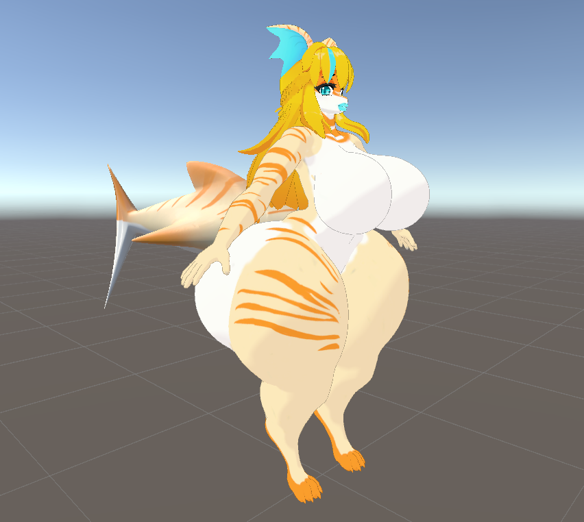 SashaSunShark's tweet photo. Oh yeah and heres some more progress on the new model! Tail textures are complete https://t.co/3K8WcJXr92