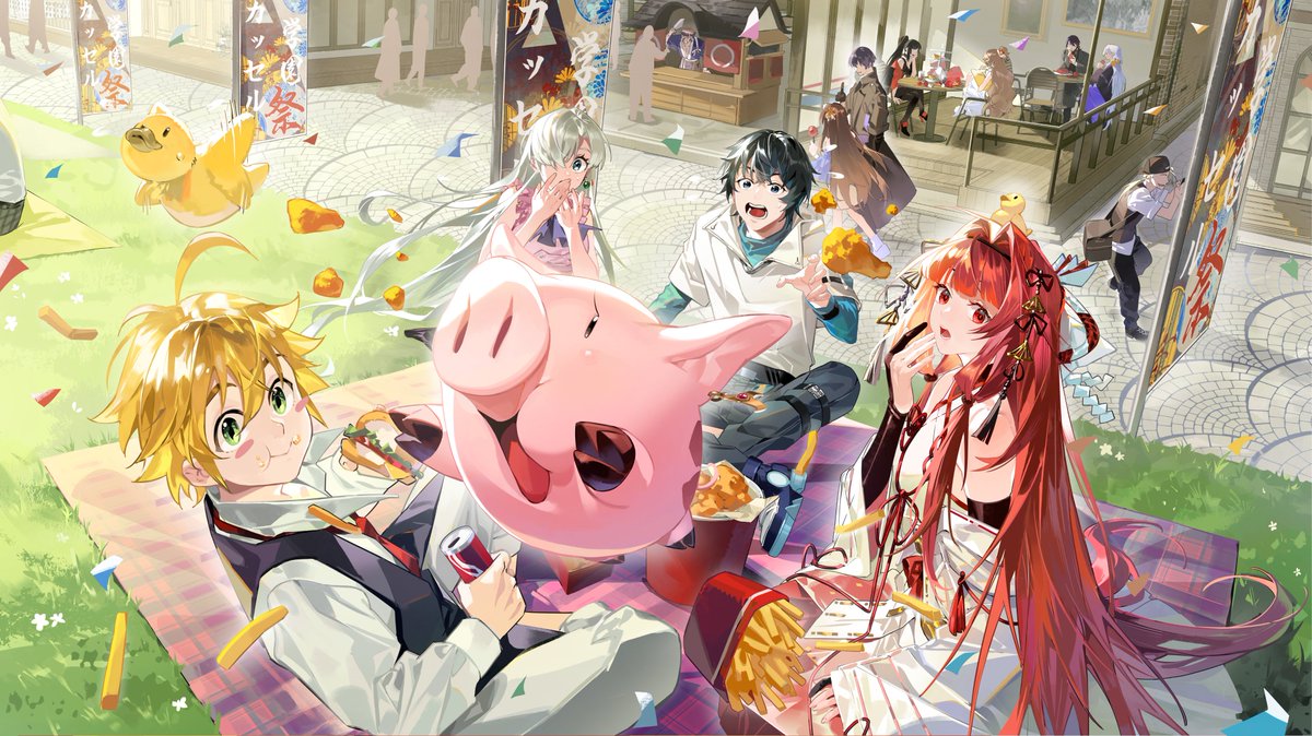 cicigong's tweet photo. 之前绘制的龙族卡塞尔之门和七大罪的联动

#NanatsuNoTaizai #SevenDeadlySins #七つの大罪 #ドラガク https://t.co/4ZehUOxGjg