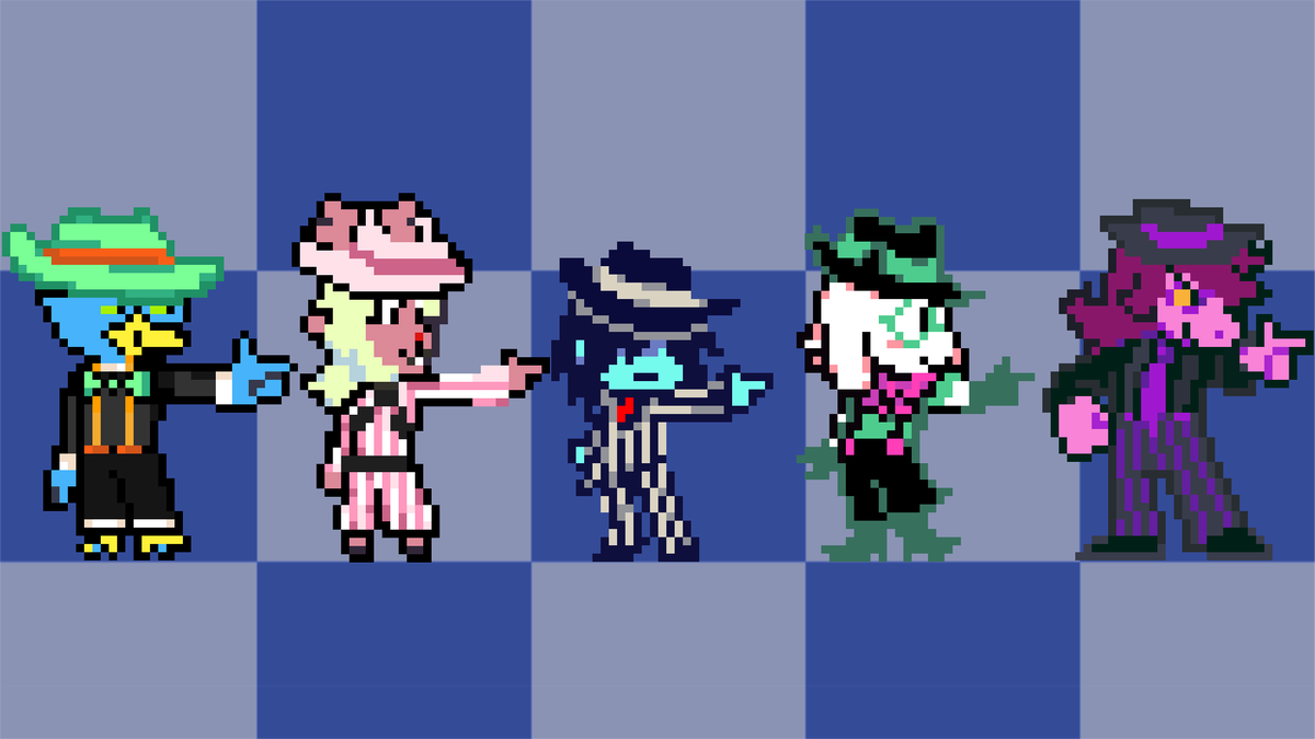 L3x02_'s tweet photo. My take on Noelle and Berdly outfits if they were in chapter 3 , do you like it? No? Oh okay #deltaruneㅤㅤㅤ https://t.co/h4FreY11Rt