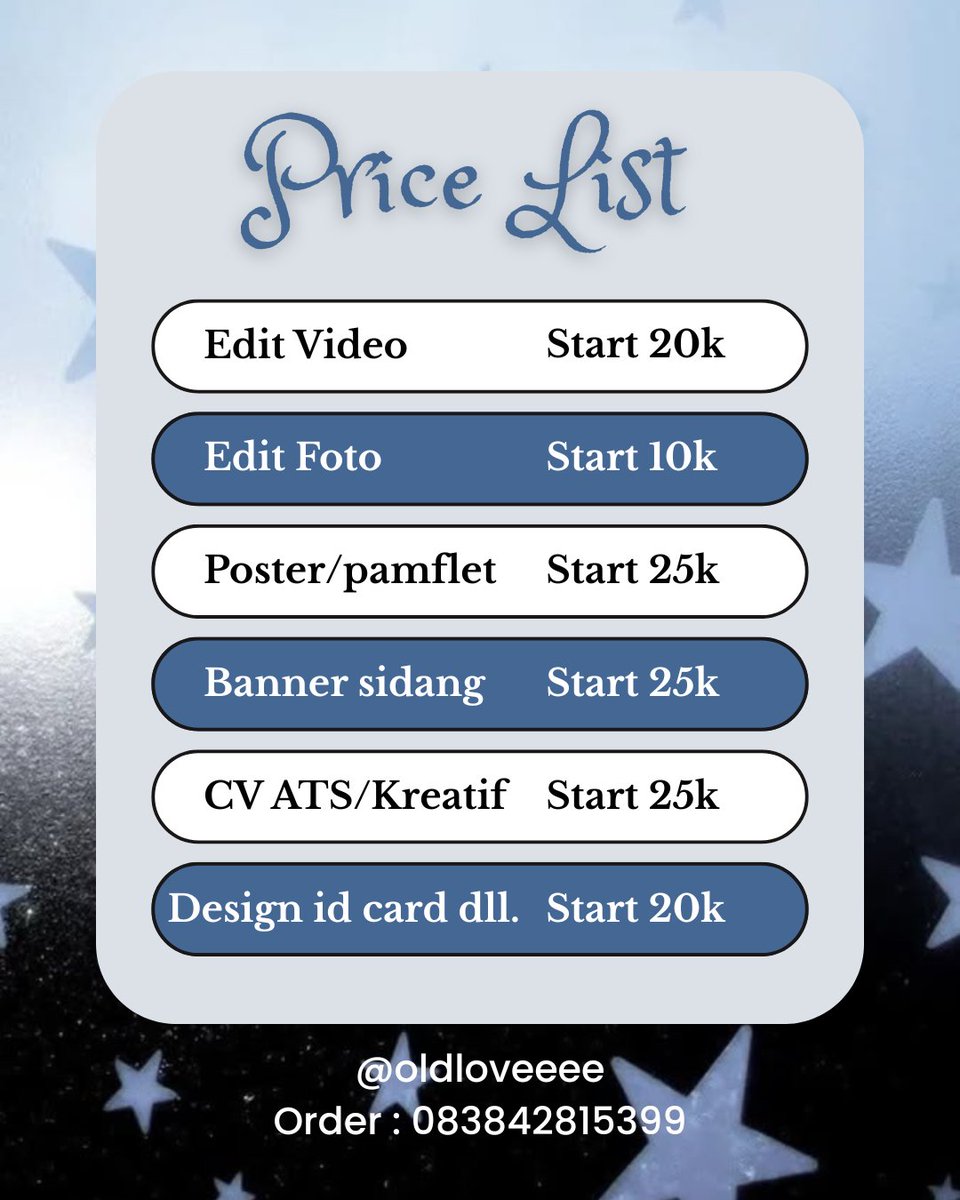 cookieso0's tweet photo. open cv ats dan cv kreatif start 25k include 1x revisi lovee, wa di bio yaa😽📞⭐
#zonauang #bealanja https://t.co/wjyFBl8wfk