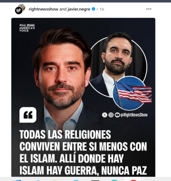 MarcosBR2022's tweet photo. rightnewsshow
🚨🇪🇸🇺🇸 | Javier Negre exploded against the advancement of #Islam in the #UnitedStates and claimed that, unlike other religions, there where it is imposed it generates permanent conflict..! #usa #christianpersecution #rd #israel #haiti #cbnnews #cnn https://t.co/26wy8N3bJg