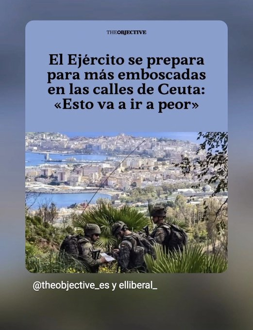 ot47525's tweet photo. Unidades del ejercito en las península han sido puestas en Alerta, entre ellos mi hermano TECO...

Estamos ya virtualmente en guerra con Marruecos.
Veremos que hacen nuestros aliados de la OTAN
No he dormido en toda la noche. He atendido en urgencias a 100 personas... Agotada https://t.co/xMteKjIK8P