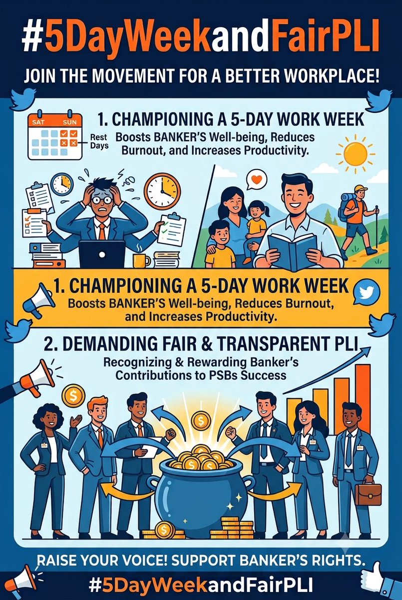 naveendneel's tweet photo. This time it’s Do or Die..together we need to make our presence felt to the Government. Every banker has right to equality and right to dignity #5DayWeekandFairPLI https://t.co/JaASlp6eYa
