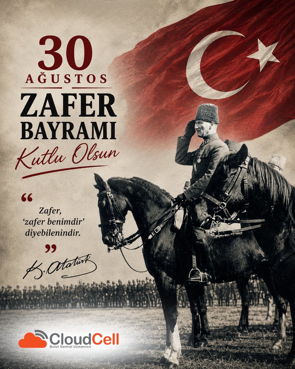 TRcloudcell's tweet photo. Başta Ulu Önder Gazi Mustafa Kemal Atatürk ve silah arkadaşları olmak üzere, bu şanlı zaferin mimarı olan aziz şehitlerimizi, kahraman gazilerimizi ve fedakâr milletimizi rahmet, minnet ve şükranla anıyoruz.

30 Ağustos Zafer Bayramımız Kutlu Olsun!

#CloudCell #30Ağustos https://t.co/x7w0NK9dMJ