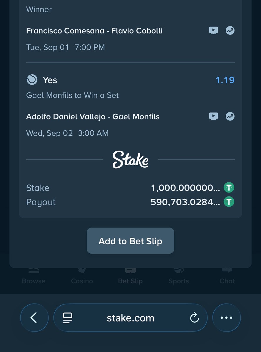 Mrbankstips's tweet photo. #USOPEN 👩 on Stake 

65 odds https://t.co/HaDeTtiDQm

111 odds https://t.co/pzg8K3pbcv

148 odds https://t.co/RELAM7iBH2

591 odds https://t.co/7TWS34y2u9

Register an account with Stake via link https://t.co/zNIDVi9VVx

Use welcome code banks for weekly airdrops and bonuses 

Get the iOS app via link https://t.co/BH533u52QL

You can always contact https://t.co/oeZHXM47XD for all stake bet deposits 

Join telegram channel https://t.co/onNA2IpWas

Bet responsibly🔞