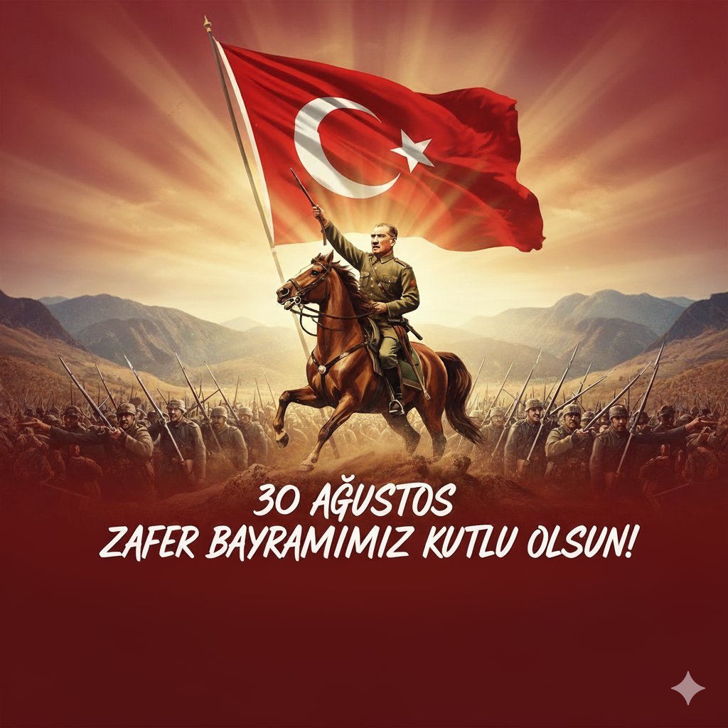 ardisthere's tweet photo. 30 Ağustos Zafer Bayramımız kutlu olsun! Büyük Taarruz'un 104. yıl dönümünde, başta Gazi Mustafa Kemal Atatürk olmak üzere tüm şehit ve gazilerimizi rahmet ve minnetle anıyorum .
#30Ağustos #ZaferBayramı #Atatürk #30Ağustos1922 #30AgustosZaferBayramıKutluOlsun https://t.co/emIZsPmLBo