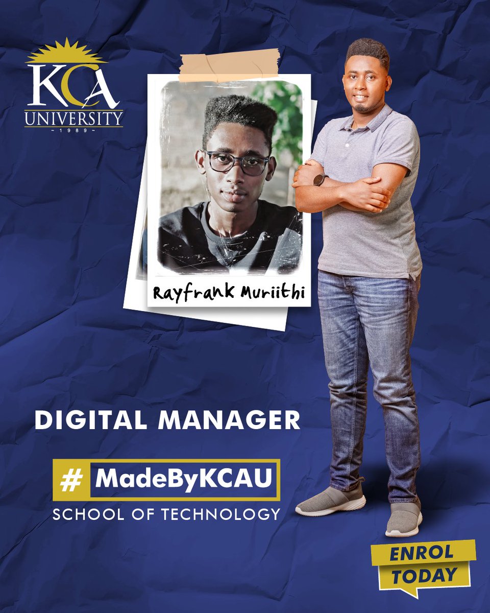 StandardKenya's tweet photo. Join the School of Technology now.
KCA University: Advancing Knowledge, Driving Change.
#KCAUniversity #AdvancingKnowledge #DrivingChange
@kcauniversity https://t.co/KXEHP8ox7s