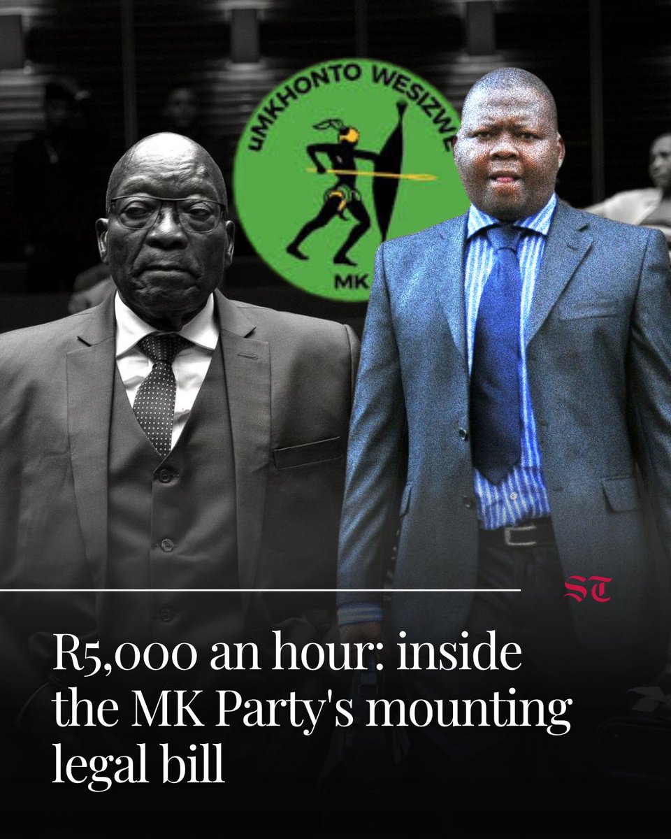SundayTimesZA's tweet photo. The law firm JG and Xulu Incorporated has approached the high court in Johannesburg, alleging MK Party failed to honour an agreement to pay R500,000 a month towards its outstanding legal fees after making an initial R1m payment. Link in comments. https://t.co/BpZtAVZZrX