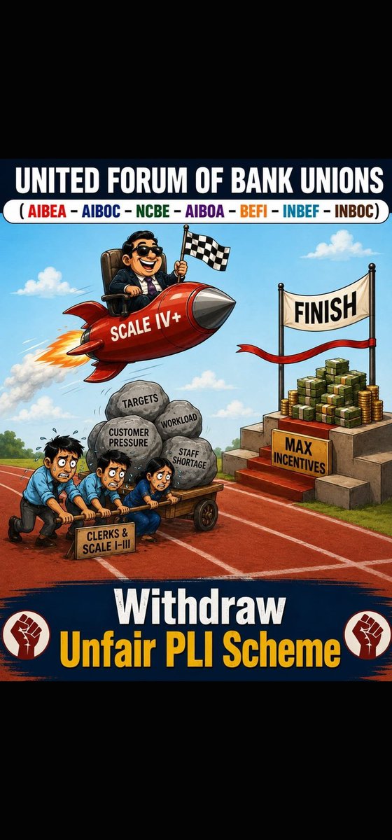 manishtunna9's tweet photo. Implement 5 Days Banking and Withdraw Unfair PLI Scheme https://t.co/TwuYCgnk8y