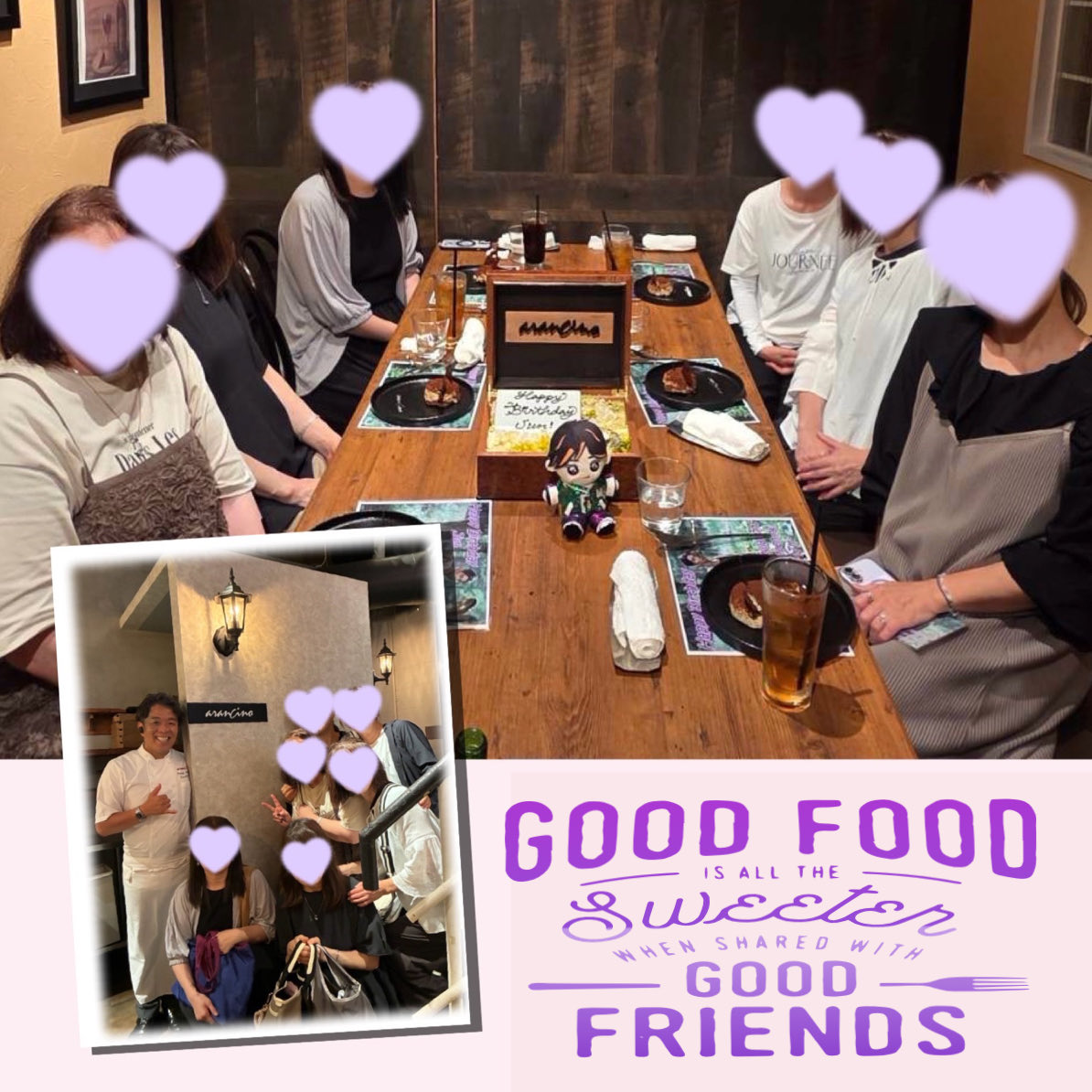 sm83093's tweet photo. 一足早い潤くんバースデー会♪
クワトロフォルマッジを食べにアランチーノさんへ
偶然ハワイから総料理長さんがお見えになっていて一緒に写真撮影！

インスタ見てるとかなりの有名人でびっくり！
お会いできて光栄でした。
もちろんお料理も絶品😋

#潤くんお誕生日おめでとう
#ArancinoOsaka https://t.co/wTaEJXGSON