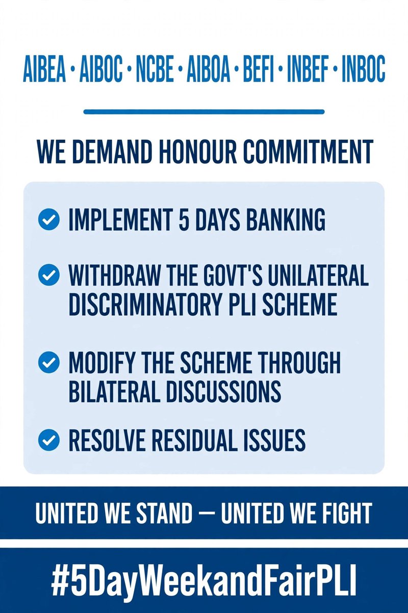 ayanmallik_link's tweet photo. @sanjaybpi @PMOIndia #5DayWeekandFairPLI https://t.co/oSwJlImaPi