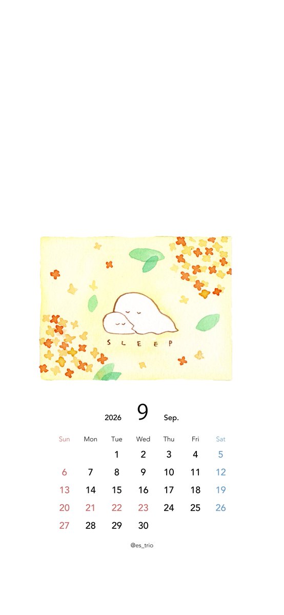 es_trio's tweet photo. 9月の壁紙カレンダーです💐　お気に召したら使っていただけると嬉しいです。（個人利用の範囲でお願いします。）#カレンダー配布 https://t.co/JQ1q4Uhk6g