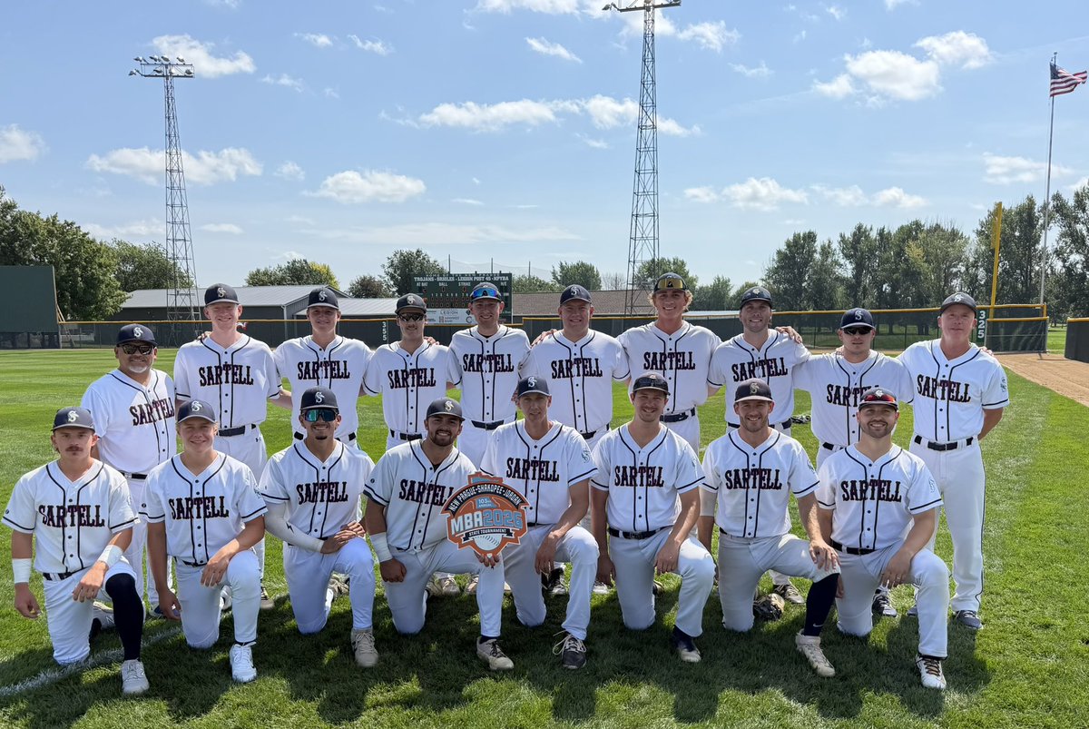 Sartell_Muskies's tweet photo. @MBAState2026 Muskies with the 2-0 win over Forest Lake to move on to the final 8. @JohnSchumer23 with the CG win. Levi Lampert 2 RBI. Labor Day Weekend Baseball! https://t.co/8AkJGp4Kuq