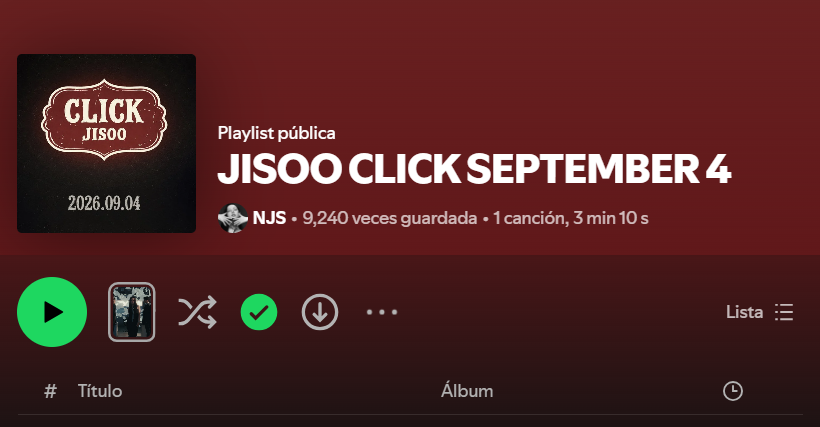 jisoogalleryarg's tweet photo. No se olviden de tener esta playlist guardada, estamos cerca de los 10k de guardados 🙏

🔗https://t.co/qWyIekqJM6 https://t.co/gLTRt0jxmL