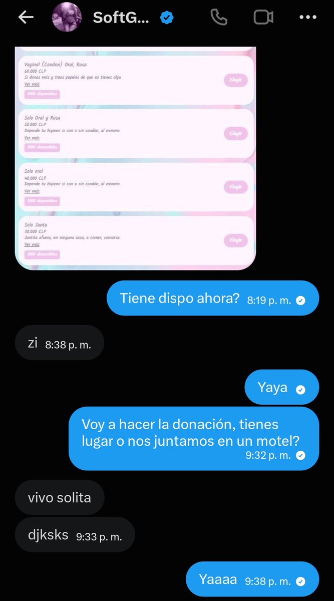 DieOrSmthng's tweet photo. @SoftGothBunnie Más encima le hablé por twt y responde creyendo qué es otro cliente y ofrece lo mismo, además de seguir en su canal de telegram ofreciendo servicio, qué terrible qué haya gente así en nuestro rubro https://t.co/1DnizXLicK