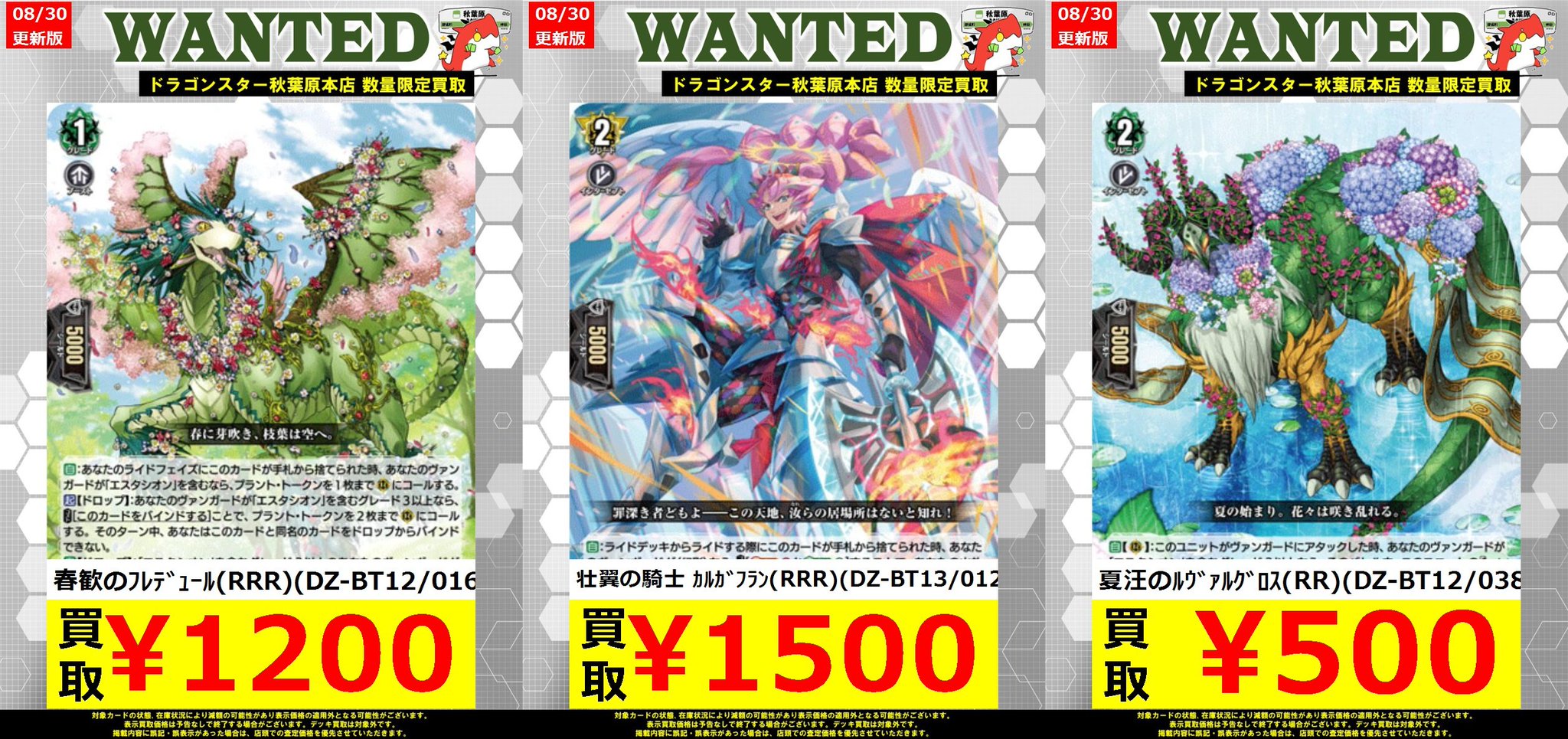 ドラゴンスター秋葉原店 na platformě X: „【ヴァンガード】 ✦壮翼の