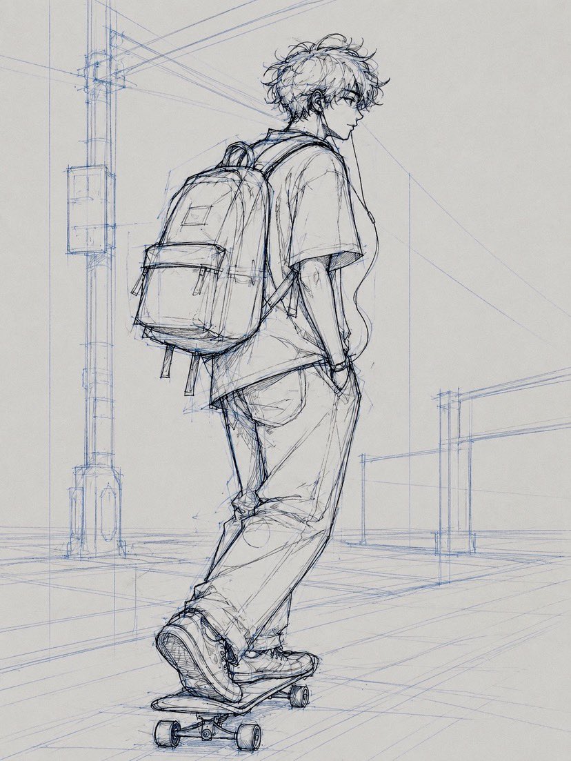 madieeart's tweet photo. City cruising🛹

#animeart #mangaart #mangasketches #skaterart #artofvisuals https://t.co/j2smXN6CtT