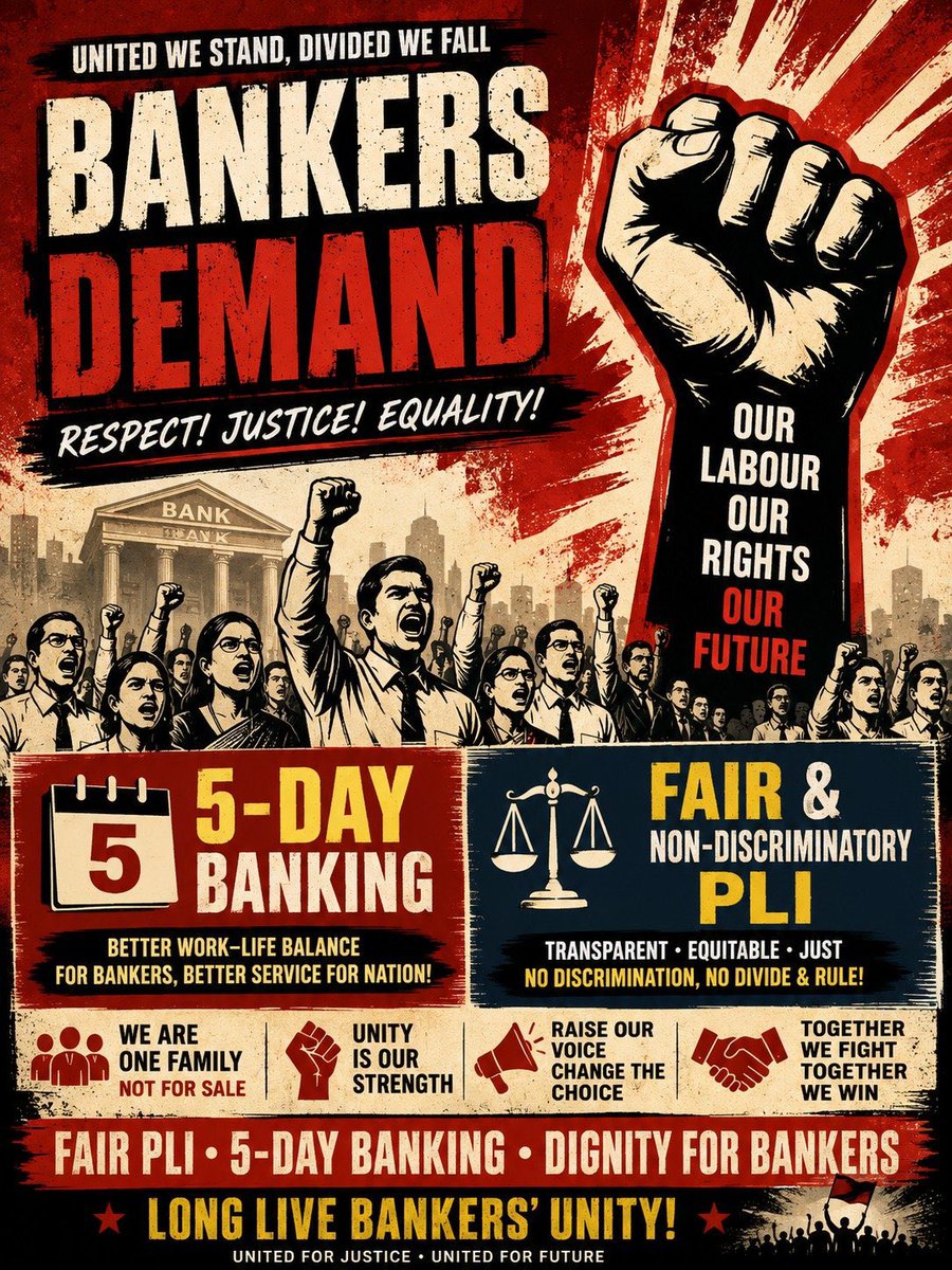 Ashurules09's tweet photo. We stood strong when the nation needed us. We delivered when challenges were enormous. Today, we stand united for what is right—equal recognition, fair PLI, dignity, bilateralism and Five-Day Banking. 
#5DayWeekandFairPLI
#AIBOC
#FBOIOA https://t.co/IEZFSBfc1e