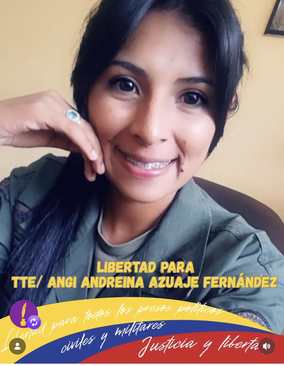portalaldia's tweet photo. ANYI ANDREÍNA AZUAJE CONTINÚA PRESA EN RAMO VERDE: EXIGEN SU LIBERTAD TRAS MÁS DE CINCO AÑOS

La primera teniente de la Aviación venezolana Anyi Andreína Azuaje Fernández continúa recluida en el Centro Nacional de Procesados Militares de Ramo Verde, estado Miranda, sin que exista hasta el momento una confirmación oficial de su excarcelación.

Azuaje Fernández fue detenida el 28 de octubre de 2020 en Maracay, estado Aragua. Familiares y defensores denuncian que el procedimiento fue arbitrario y violento y que posteriormente permaneció diez días sin comunicación con sus allegados en un lugar que identifican como “La Cueva”.

Según las denuncias relacionadas con su caso, durante ese periodo habría sufrido golpes, humillaciones y otros tratos crueles. Estas acusaciones han sido formuladas por sus familiares y defensores, pero no se conoce públicamente una investigación oficial que haya determinado responsabilidades.

La militar fue condenada a seis años y tres meses de prisión por el delito de instigación a la rebelión. Su defensa cuestiona el proceso y las circunstancias bajo las cuales se habría producido la admisión de los hechos.

Familiares aseguran que Anyi ya cumplió más del 75 % de la condena y que cuenta con redenciones por trabajo y estudio. Pese a ello, denuncian que sus solicitudes de beneficios penitenciarios fueron rechazadas y que quedó fuera de dos jornadas recientes de excarcelaciones.

Organizaciones y activistas de derechos humanos la consideran una presa política y solicitan que las autoridades revisen su expediente, garanticen el debido proceso y le concedan los beneficios legales correspondientes. Esta clasificación corresponde a sus defensores y no equivale a una decisión judicial sobre la naturaleza política de su detención.

Hasta el 30 de agosto de 2026, no existe información verificable que confirme su liberación. Las publicaciones más recientes continúan ubicándola en Ramo Verde y mantienen activa la exigencia de libertad para ella y para los demás civiles y militares detenidos por causas consideradas políticas en Venezuela.

#AnyiAzuaje #RamoVerde #DerechosHumanos #PresosPolíticos #Venezuela