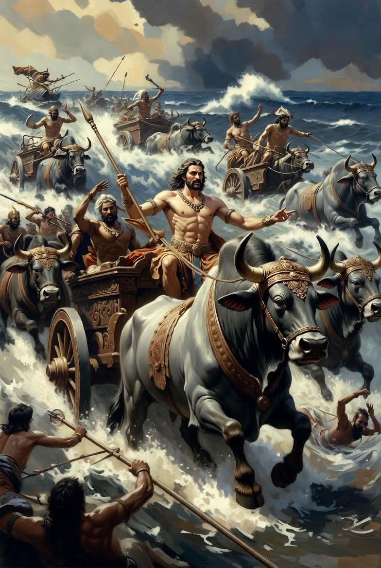 Jijith_NR's tweet photo. Did the pre Rgvedic king Mandhāta triggered the first wave of Out of India Migration?

A correction to Heggarty's Indo European (IE) Migration Theory.

One of the most striking things happens when we take the PIE homeland not in Anatolia or the Steppe, but in Northwest India, and then re-read the 2023 Heggarty et al. Paper on Indo-European divergence.

The entire branching timeline suddenly aligns point-for-point with Vedic historical memory, especially when we insert the two most ancient datable events preserved in our texts:

1. Manthāta ~ 3500 BCE (optimal)

2. Dasarājña Battle ~3065–3165 BCE

These two anchors fit into the Heggarty divergence waves with mathematical precision, if NW India is the homeland. 

Present is taken as 2000 CE for convenient BCE conversion.

Here is the sequence:

1. 6000–5200 BCE: First deep split in IE language family (Anatolian/Hittite)

Heggarty’s earliest divergence aligns with the oldest east–west tribal dissociations predating all Rigvedic memory.

2. 5000–4200 BCE: Second deep split (Tocharian)

This corresponds to the northeast-bound movements long before the early Vedic horizon.

3. ~4800 BCE: Proto–Indo-Iranian divergence. 

Vedic language cannot be older than this date.

This is the linguistic ceiling for all Vedic kings and Vedic Culture and Vedic Civilization.

No Vedic figure can predate this.
It is the upper bound for Manthāta.

4. 4200–3500 BCE: Western IE cluster divergence (Italo-Celtic, Germanic, Balto-Slavic)

In an Out-of-India mapping, this identifies the Druhyu-associated westward expansions.

Exactly here sits Manthāta (~4200-3500 BCE). 

His expulsion of the Druhyus is the oldest preserved historical memory of the very population-stream that later becomes the western IE branches in Heggarty’s model.

This is the first time textual memory and phylogenetic dates converge this cleanly.

5. 3300 BCE: Beginning of Early Rigvedic memory

Post-Manthāta, pre-Sudās.

6. 3200–3000 BCE: Later differentiation waves in Heggarty’s model

The tree shows continuing internal diversification in the late 3rd millennium BCE.

Exactly here sits the Dasarājña Battle (3065–3165 BCE).

The battle marks the next major demographic and political restructuring within the Vedic heartland, the same window in which Heggarty detects later branch refinements.

The Rgveda preserves the lived history behind those splits.

The implications are direct and unavoidable:

When NW India is taken as the PIE homeland, Heggarty’s divergence sequence and the Vedic historical sequence reinforce each other. 

Manthāta (~3500 BCE) and the Dasarājña (~3100 BCE) fall precisely into the predicted windows of the third and fourth Indo-European dispersal waves. 

No other civilisation on earth preserves these events with this level of genealogical and chronological clarity.

This is the strongest alignment yet between linguistic phylogeny and Vedic historical memory and it puts Northwest India firmly at the centre of the Indo-European story.

Say Yes to know more!