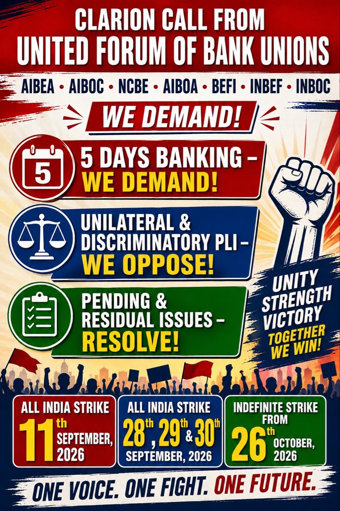 IMKharkate's tweet photo. #5DayWeekandFairPLI
@PMOIndia 
@FinMinIndia 
@DFS_India 
@ncbeofficial 
@UFBUIndia https://t.co/FnB26OwiBc