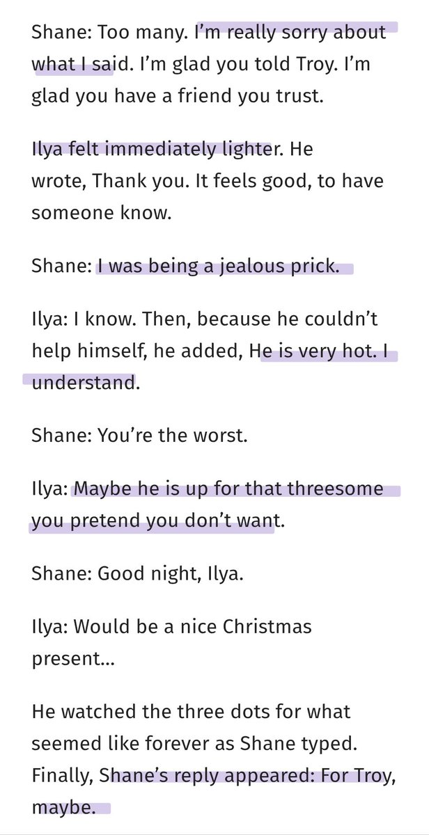 aei00_06's tweet photo. Jealousy &amp; the threesome jokes: Ilya is jealous too and would never want to share Shane; Shane knows this. The jokes are just jokes, and Shane doesn't get angry. The Troy conflict was MUTUAL: they both handled it badly, Shane admits his jealousy, apologizes, and they resolve it. https://t.co/11opkhZFak