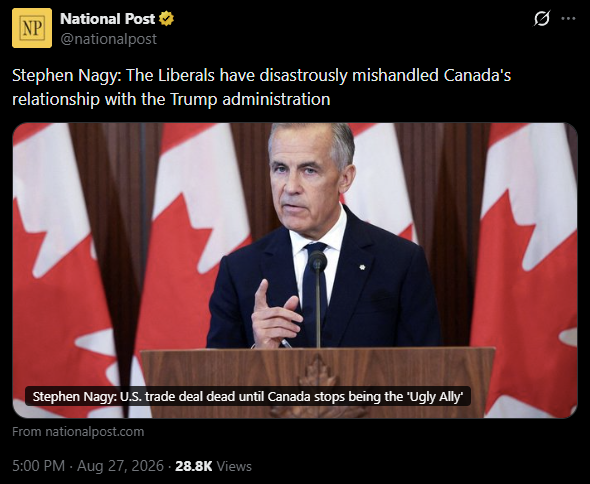 MrJoKeR604's tweet photo. - Trump said he would consider economic force to annex Canada 
- Trump started calling Canada the 51st state 
- Trump started calling our Prime Minister "Governor" 
- Trump imposed tariffs on Canadian products  

uh huh, Canada is being the "ugly ally" https://t.co/8XQh9jz2WI