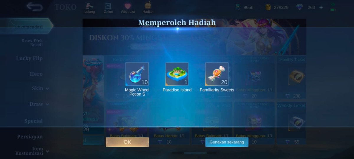 DollOfPearls's tweet photo. WTS charisma paradise island ml 499 💎
digift dari akun utama temenku (jastip) 50k saja :3 yuk bantu lakuin guys 🫶🏻

#zonauang #bealanja #zonajajan https://t.co/wCxnHpavoE