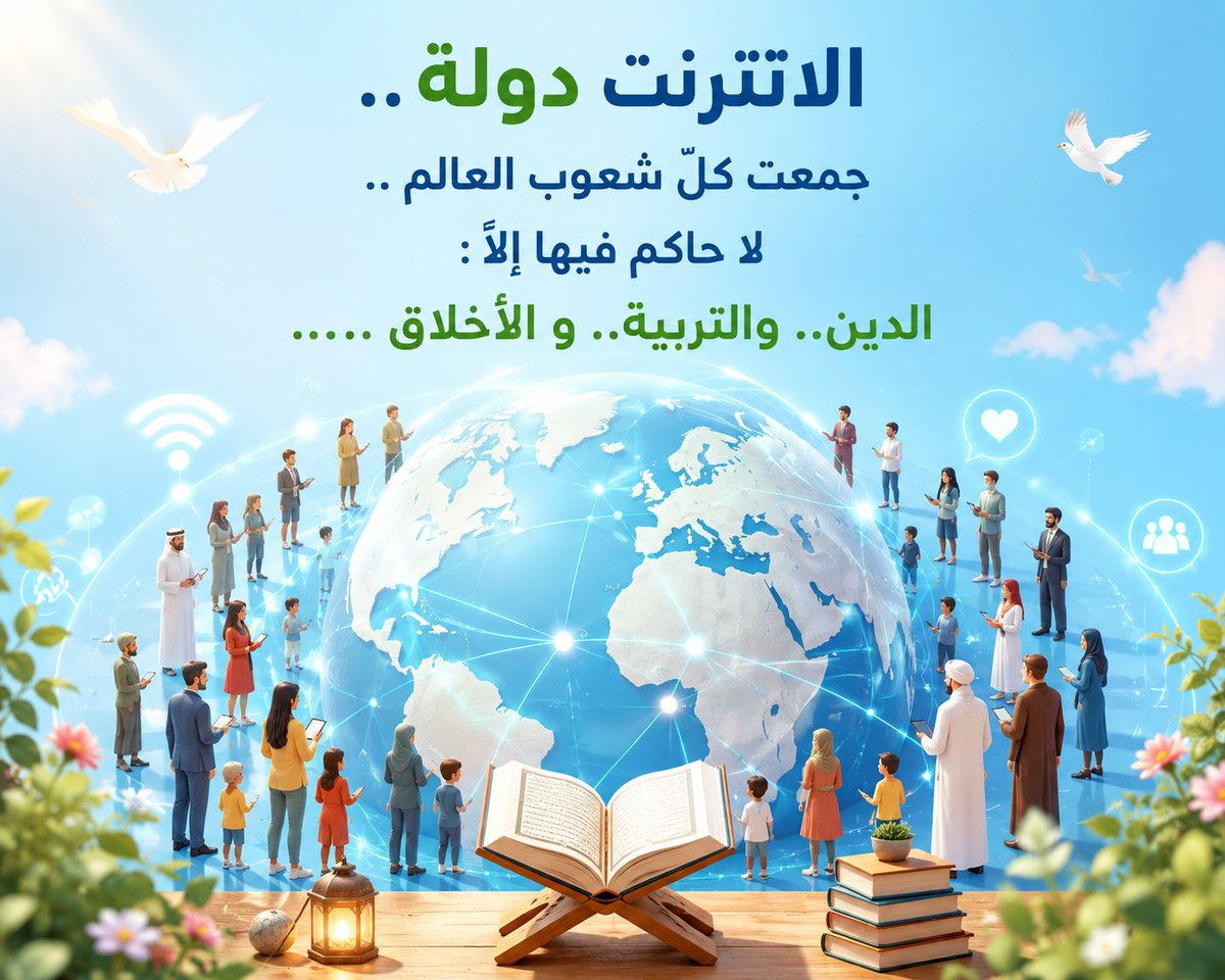 hgfv55's tweet photo. الانترنت دولة ..
جمعت كلّ شعوب العالم .. لا ضابط فيها إلّا :
الدين.. والتربية.. و الأخلاق ...... https://t.co/3XOZtqb1Ez