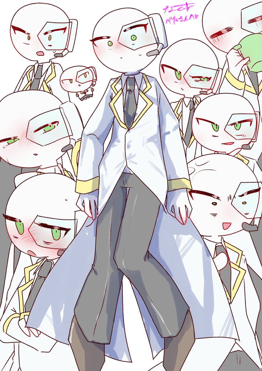 na_ggggguni's tweet photo. # リプきたキャラでコピー用紙１枚埋める  
三沼目です‼👔～‼ https://t.co/ux4qfjNgml