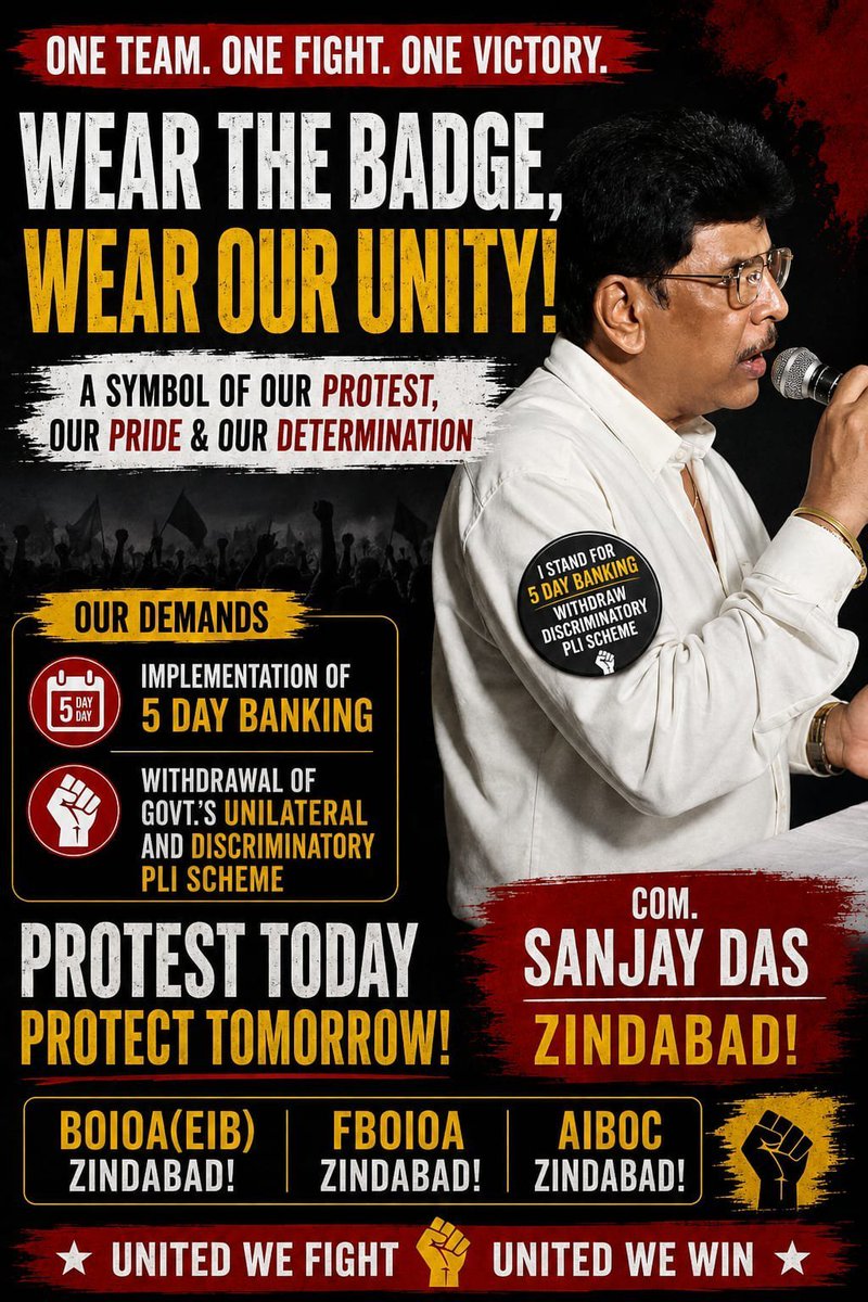 pritam208's tweet photo. @sanjaybpi #5DayWeekandFairPLI https://t.co/cxXOxXSp7z